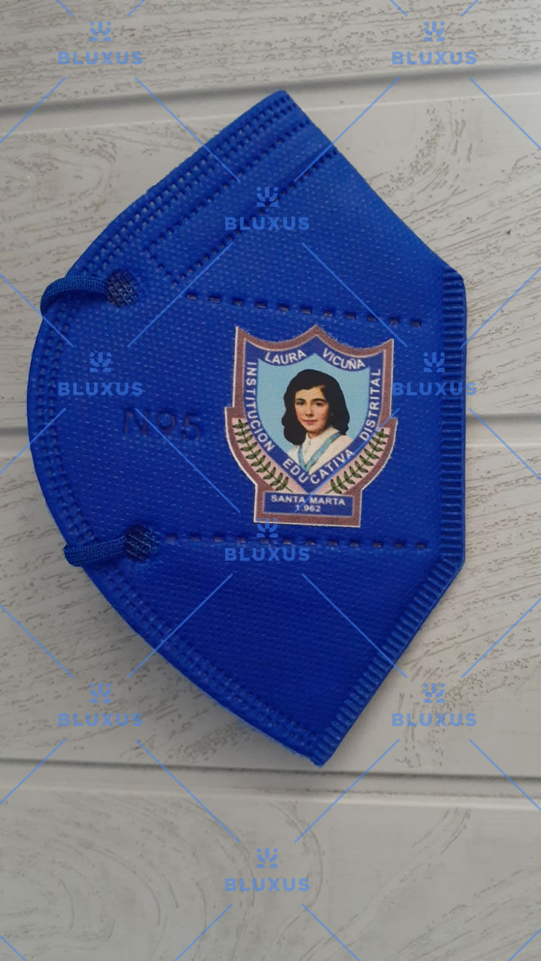 tapabocas personalizados con logo - Institucion educativa distrital laura vicuña santa marta