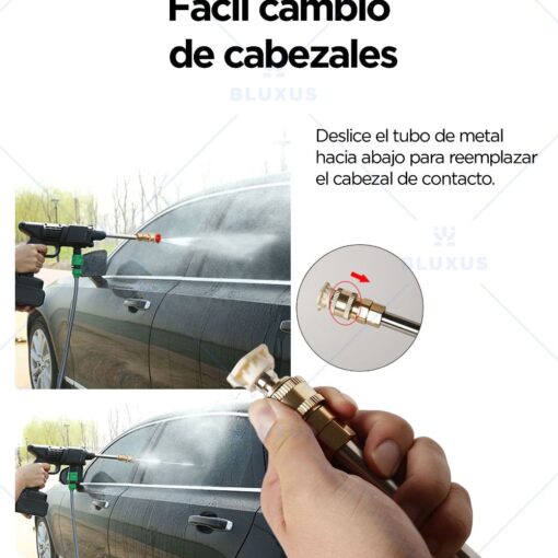 Hidrolavadora Portatil Inalámbrica Original con 2 Baterias 10 Hidrolavadora Inalambrica Facil cambio cabezal