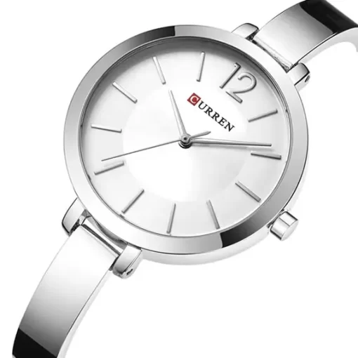 Sofisticado Reloj de Mujer Plateado Curren 9012