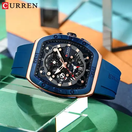 Reloj Curren 8443 Naranja Original 30 Reloj Curren 8443 Azul Oscuro de Diagonal