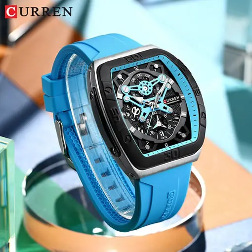Reloj Curren 8443 Celeste con Chronograph