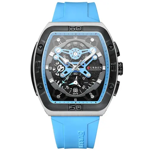 Reloj Curren 8443 Celeste con Cronografo