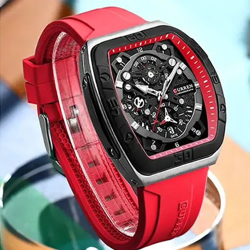 Reloj Curren 8443 Rojo Chronograph