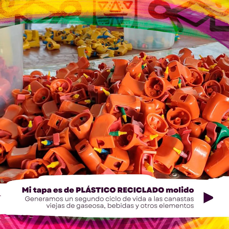 Tapa Plastico Reciclado Carioca Carnavalera Bluxus