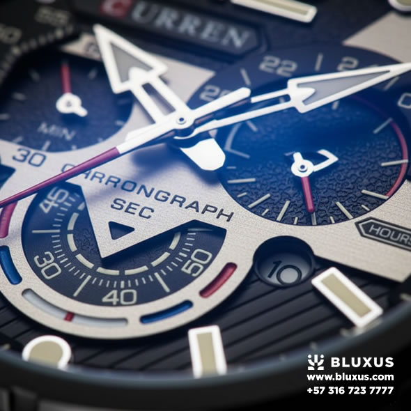 Reloj Curren 8395 Negro con Verde (Ref 703) 13 detalles del cronógrafo funcional reloj Curren 8395 original.