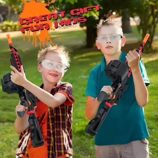 Niños Jugando con Pistola Fusil De Orbeez Tiro A Tiro