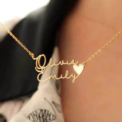 Collar Personalizado con dos Nombres Bluxus