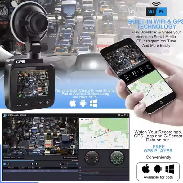 Camara Para Carro Con GPS y WIFI 7 Camara Para Carro Con GPS y WIFI 2