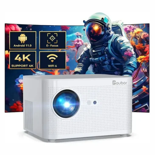 Video Beam Proyector Aubor Android 11 Comando Por Voz 7