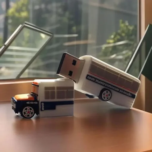 Memorias USB con Diseño de Bus Antiguo para Cootranar 19 Creacion de USB con diseños personalizados para Cootranar