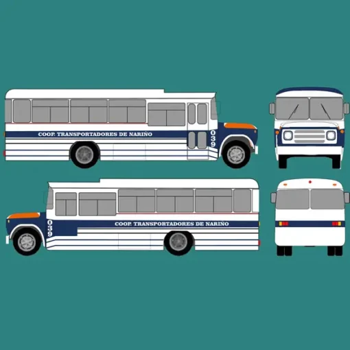 Memorias USB con Diseño de Bus Antiguo para Cootranar 14 Creamos un diseño digital en 2D del Bus Dodge 600 de Cootranar con detalles exactos