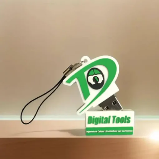 Diseño Final de Memorias USB con logo personalizadas para empresa Digital Tools