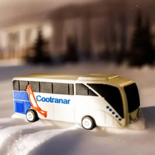 Memoria USB Personalizada Forma de Bus Moderno: Celebrando los 50 Años de Cootranar 23 Fabricacion USB Bus Aerocondor Empresa de Transporte Cootranar