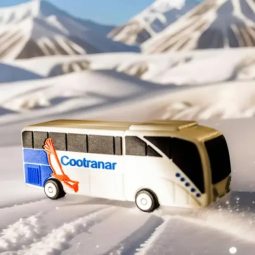 Memoria USB Personalizada Forma de Bus Moderno: Celebrando los 50 Años de Cootranar 25 Fabricacion de Memoria USB Tipo Bus Aerocondor para Empresa