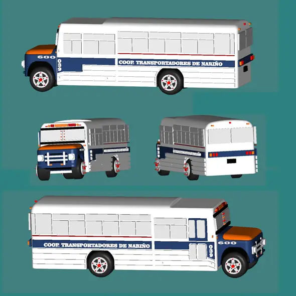 Memorias USB con Diseño de Bus Antiguo para Cootranar 31 Modelado 3D para Fabricacion de Memorias USB con Diseño de Bus Antiguo