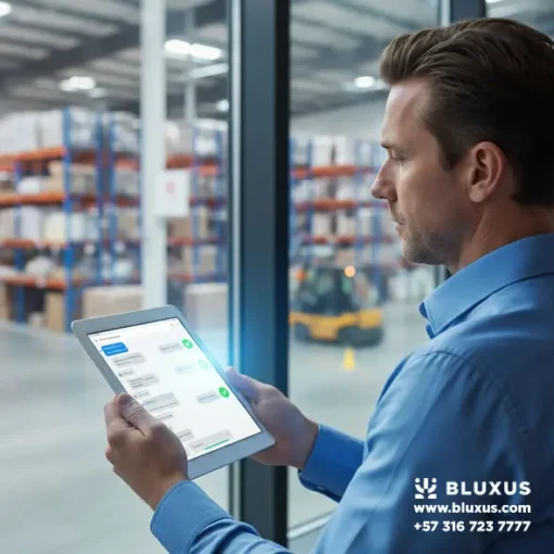 Gestión digital de pedidos mayoristas de Leche en Polvo 25kg con Bluxus, facilitando la compra para la industria.