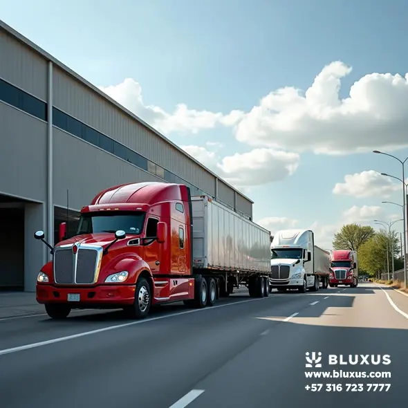 Camiones cargando arroz por mayor en Pereira