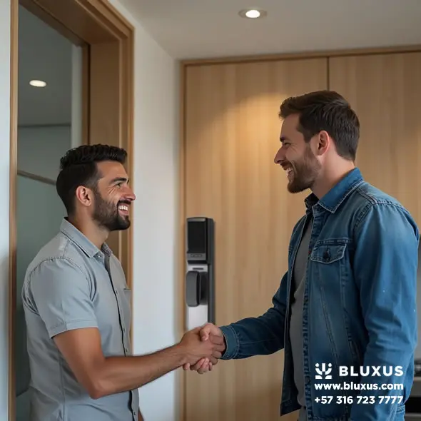 ¿Cuánto cuesta poner una cerradura inteligente? 10 Testimonio de cliente satisfecho tras instalación de cerradura inteligente con Bluxus en Bogotá