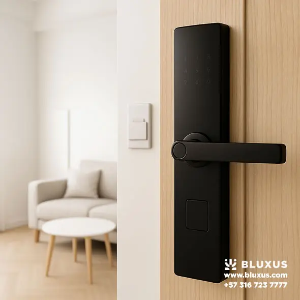 Cerraduras Inteligentes para Airbnb en Colombia Check-in Autónomo 24/7 32 Sistema de Ahorro de energía para Airbnb y alquileres temporales en Apartamento turístico con acceso RFID y control de energía.