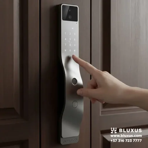 apertura sin manos, reconocimiento facial 3D, cerradura automática, Bogotá.