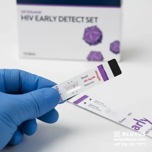 Prueba VIH 4ta Generación Determine HIV Early Detect | Abbott Kit de prueba rápida Determine HIV Early Detect 4ta Generación en formato de tira reactiva para detección temprana de antígeno p24.