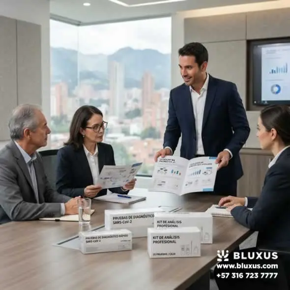 Licitaciones pruebas rápidas Colombia Gestión de licitaciones públicas y compras corporativas mayoristas de pruebas rápidas POCT de Abbott para entidades de salud en Colombia.