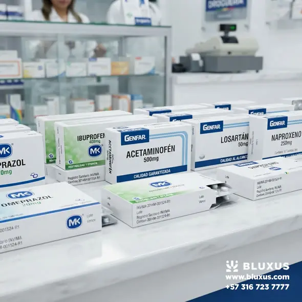 Suministro mayorista de medicamentos genéricos de laboratorios líderes como Genfar y MK para maximizar la rentabilidad de las droguerías en Pasto, Nariño.